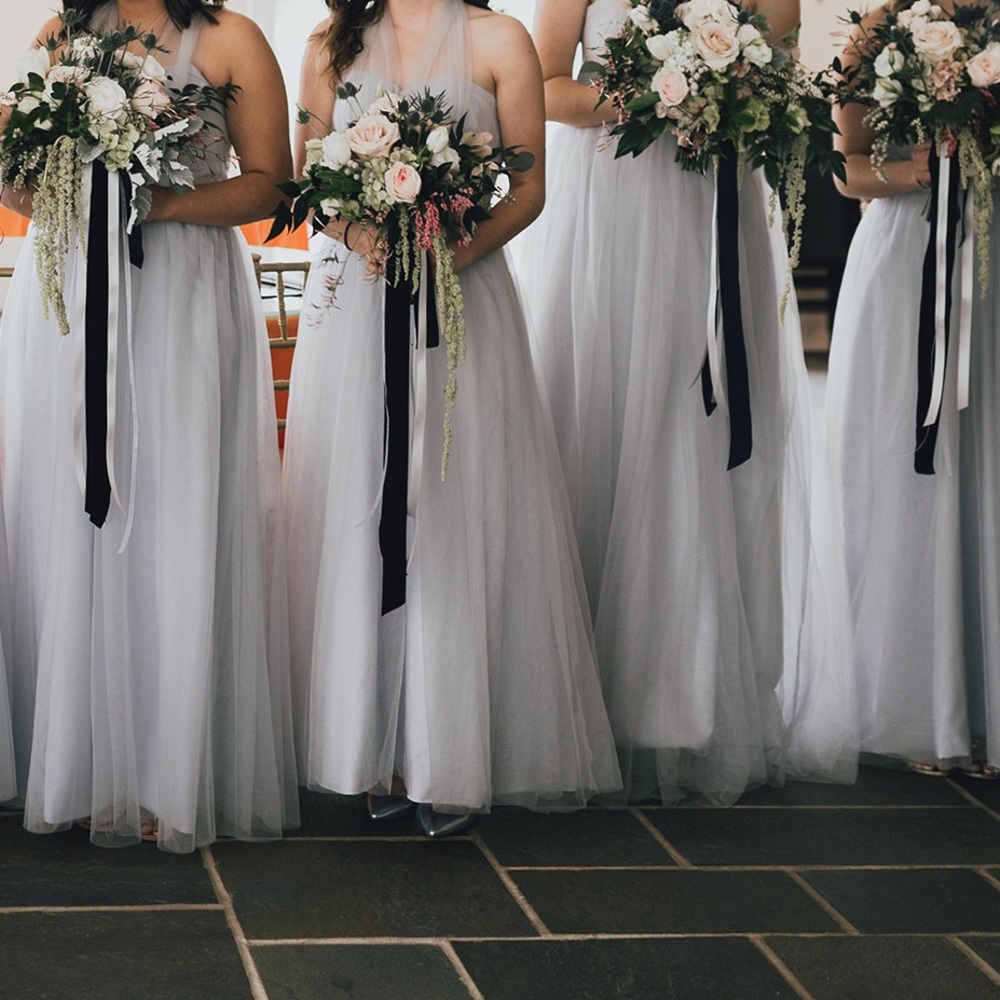 Convertible tulle bridesmaids dress